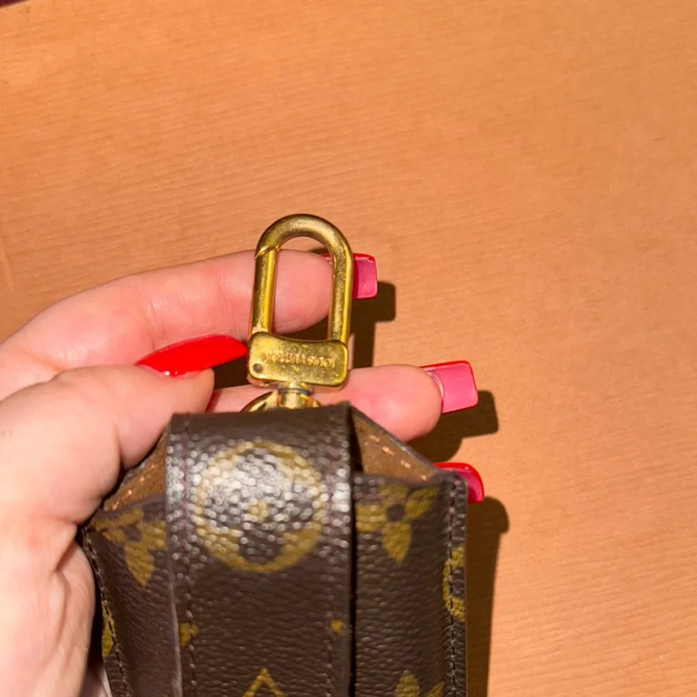 Authentic Louis Vuitton Brown Leather pouch